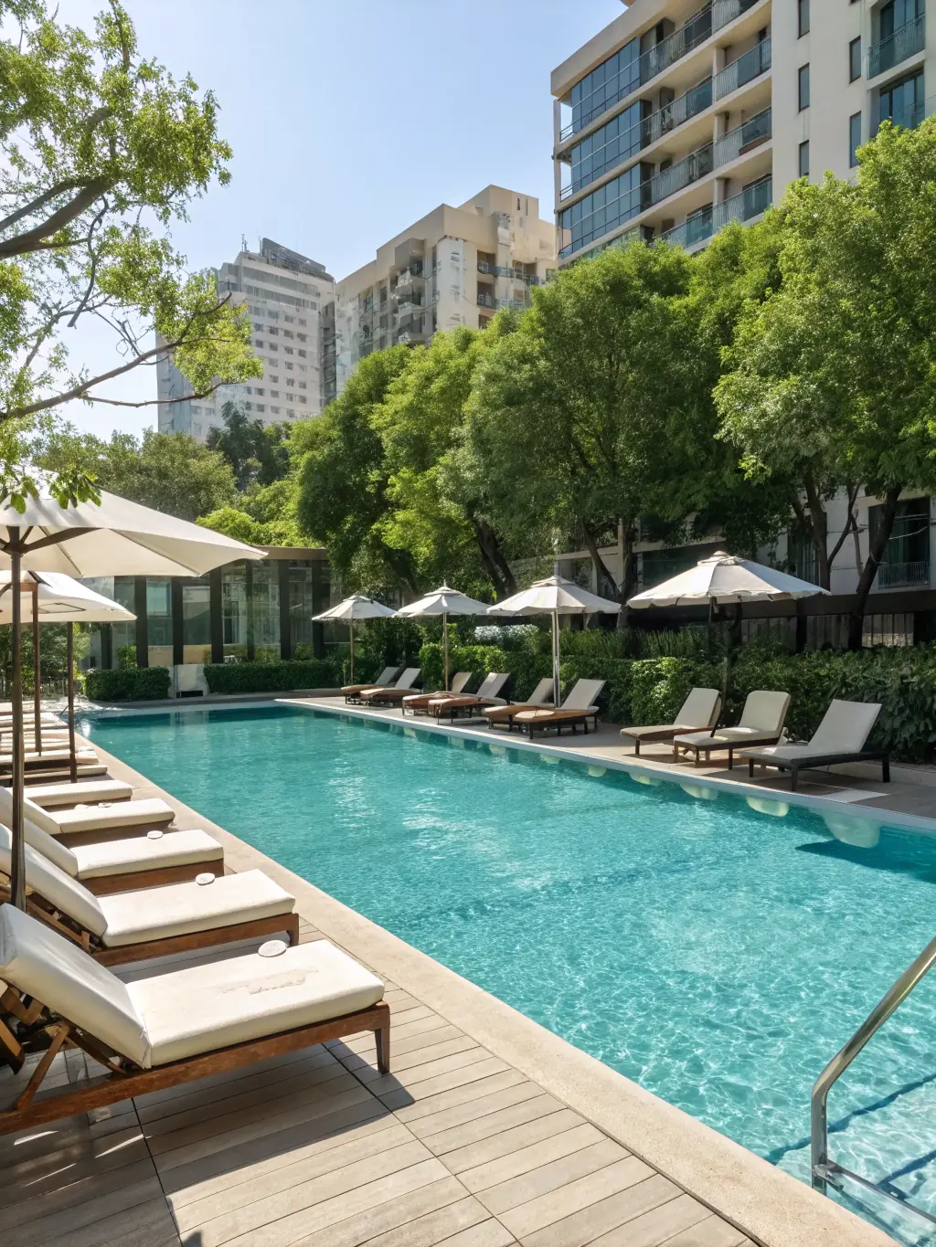 An image of a pool that has been plastered by Victoriaspools.com, showcasing its resistance to cracking and wear over several years, demonstrating the durability of their plastering solutions.